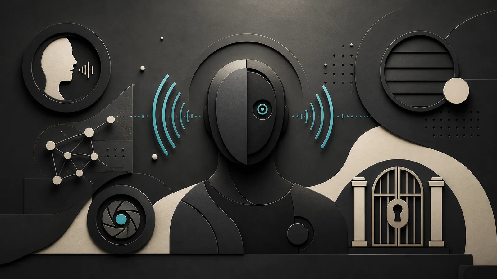 Editorial visualization of a privacy-aware voice and vision assistant