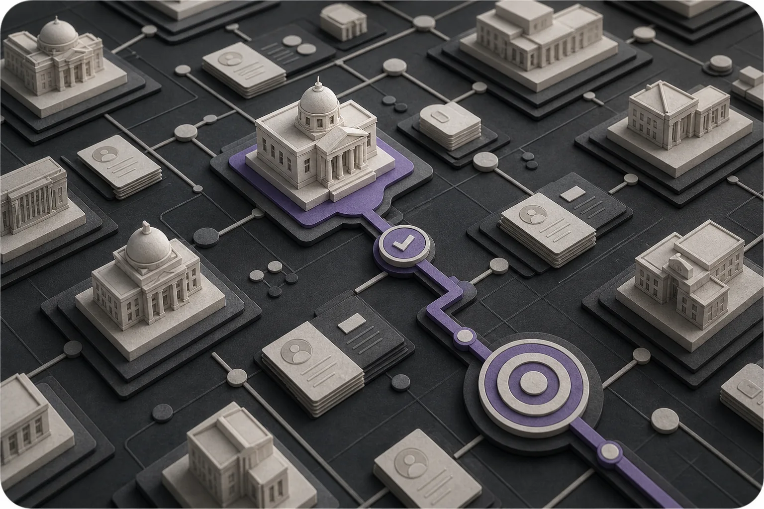 Editorial visualization of a connected university research directory